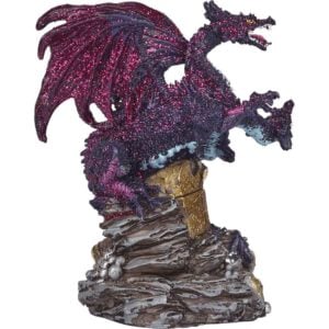 3 Headed Dragon Guarding Treasure Statue