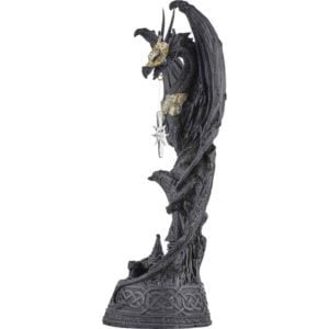 Armoured Dragon with Crystal Statue LED Light