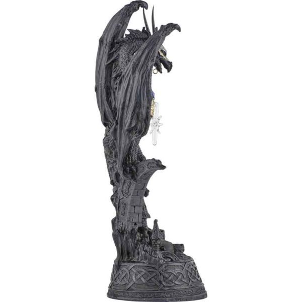 Armoured Dragon with Crystal Statue LED Light