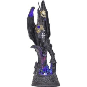 Armoured Dragon with Crystal Statue LED Light