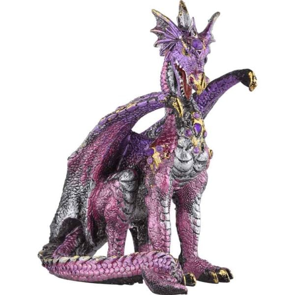Pink Jeweled Dragon Statue