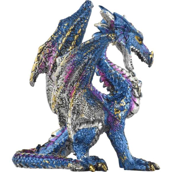 Blue Jeweled Dragon Statue