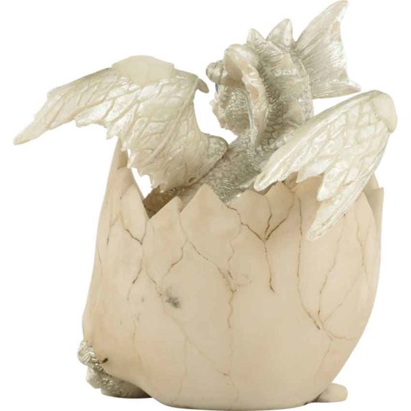 Newly Hatched White Dragon Statue