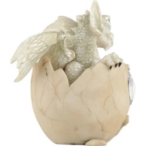 Newly Hatched White Dragon Statue