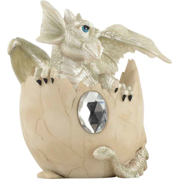 Newly Hatched White Dragon Statue