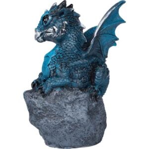 Blue Crystal Baby Dragon Statue