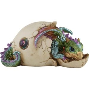 Blue and Green Dragon Hatchling with Jeweled Egg