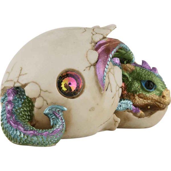 Blue and Green Dragon Hatchling with Jeweled Egg
