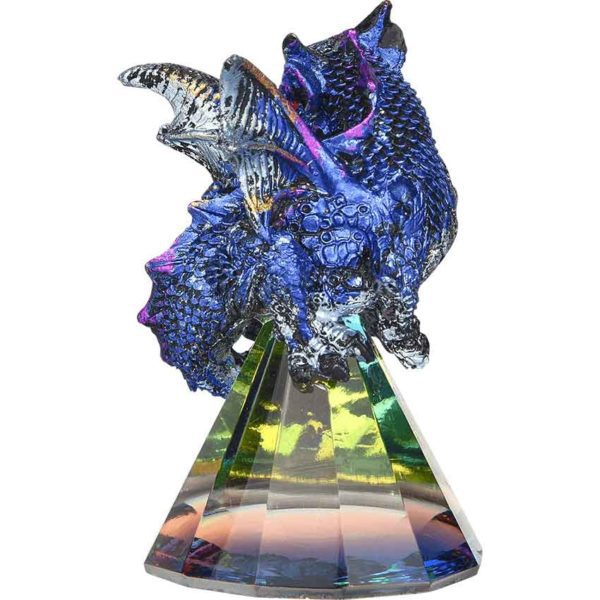 Blue Baby Prism Dragon Statue