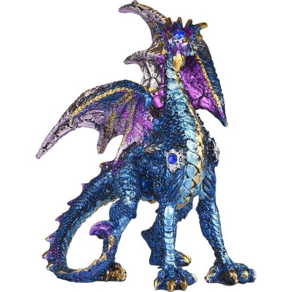 Regal Blue Dragon Statue