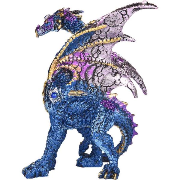 Regal Blue Dragon Statue