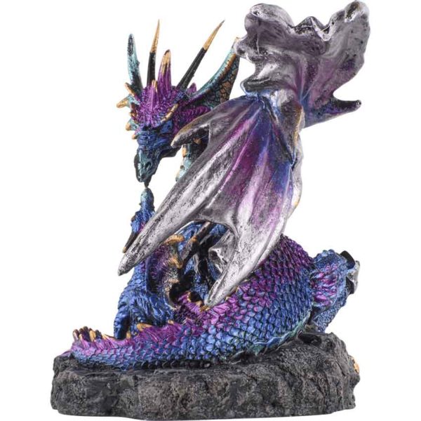 Blue Gem Dragon and Hatchling Statue