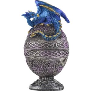 Blue Dragon Ornate Egg Trinket Box