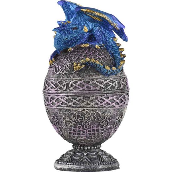 Blue Dragon Ornate Egg Trinket Box