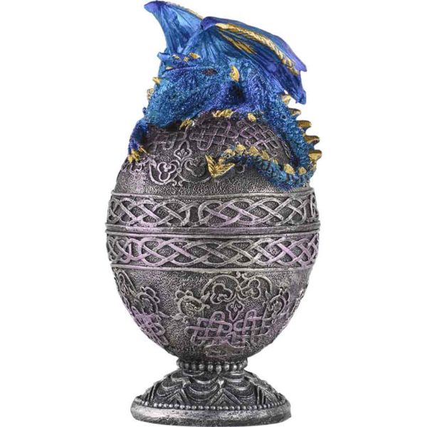 Blue Dragon Ornate Egg Trinket Box