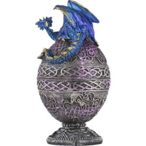 Blue Dragon Ornate Egg Trinket Box