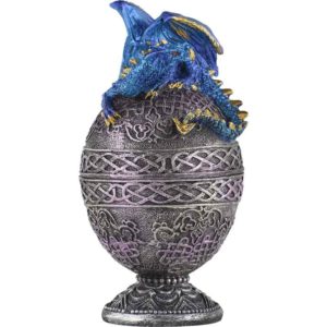 Blue Dragon Ornate Egg Trinket Box
