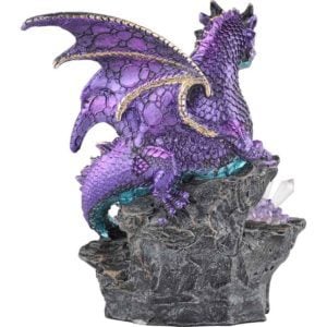 Purple Dragonling with LED Crystals