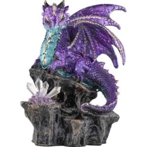 Purple Dragonling with LED Crystals