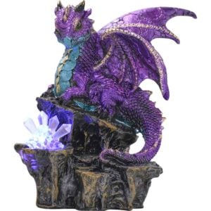 Purple Dragonling with LED Crystals