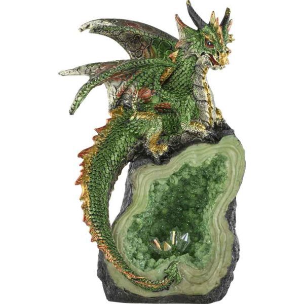 Emerald Crystal Dragon Statue