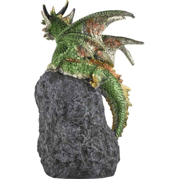 Emerald Crystal Dragon Statue