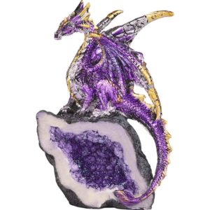 Violet Dragon Crystal Statue