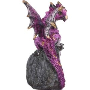 Purple Dragon Crystal Statue
