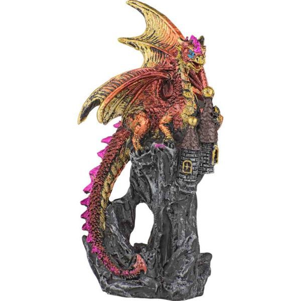 Crimson Dragon on Castle Statue