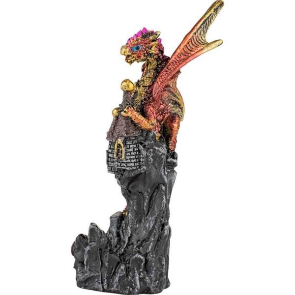 Crimson Dragon on Castle Statue