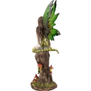Green Fairy on Stump Statue