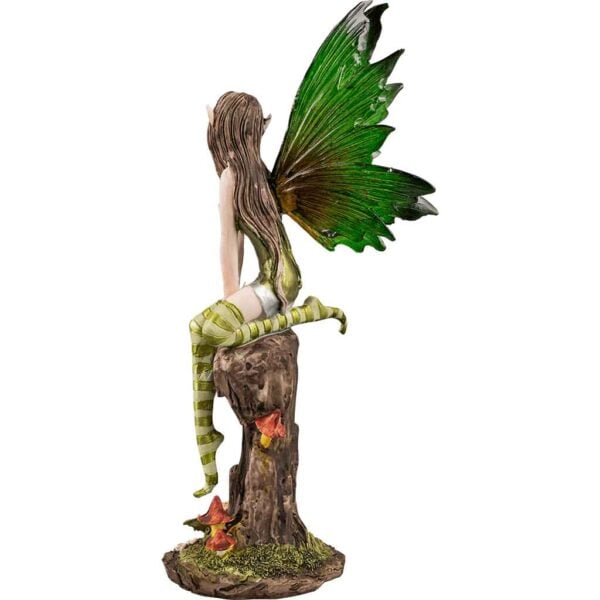 Green Fairy on Stump Statue