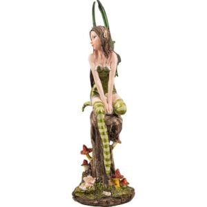 Green Fairy on Stump Statue