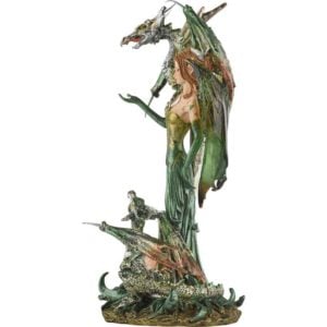 Green Fairy with Dragons Statue