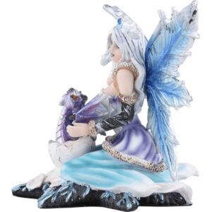 Ice Queen Fairy with Dragon Statue