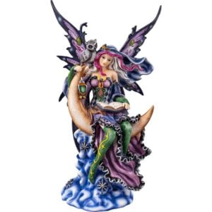 Mystical Fairy and Moon Statue