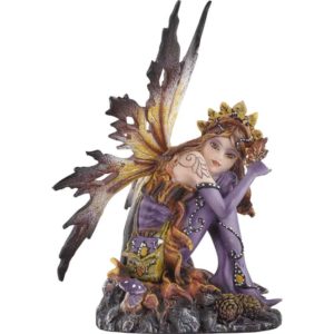 Sitting Autumn Fairy Statue