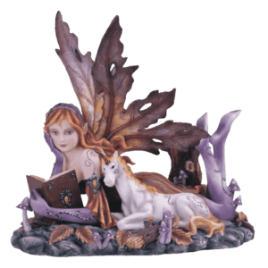 Autumn Fairy and Unicorn Statue
