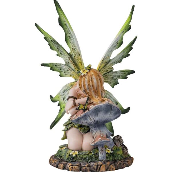 Sleeping Green Leaf Fairy Statue