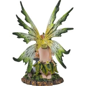 Sleeping Green Leaf Fairy Statue