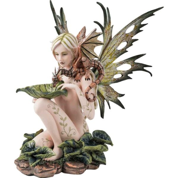 Nature Fairy with Dragon Statue