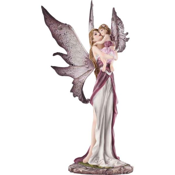 Magenta Fairy and Baby Statue