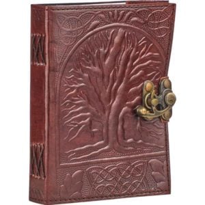 Leather Embossed Tree Of Life Journal With Lock
