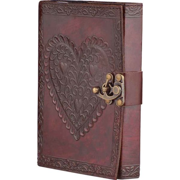 Leather Embossed Celtic Heart Journal With Lock