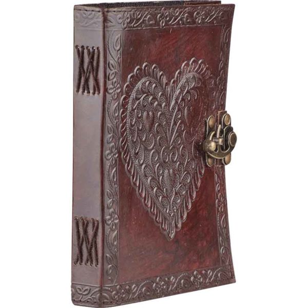 Leather Embossed Celtic Heart Journal With Lock