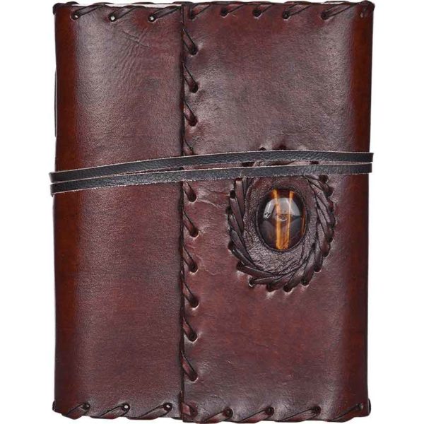 Tigers Eye Embossed Leather Journal