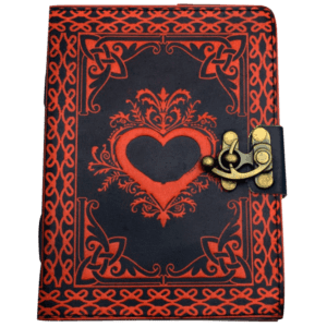 Black and Red Heart Journal