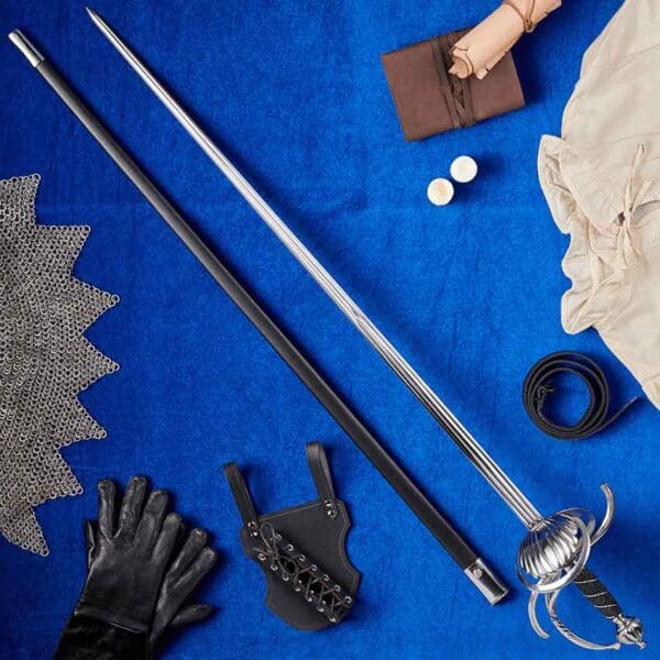 Ribbed Shell Swept Hilt Rapier