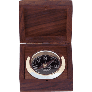 Boxed Black Desk Compass