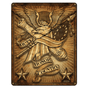 Duty, Honor, Country Vintage Steel Sign